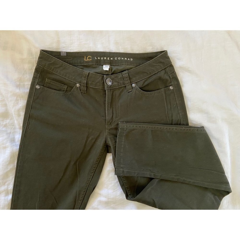 LC Lauren Conrad Olive Skinny Pants